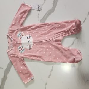 NWT Carter's 3 Month Fleece Footie Pajamas with Mouse